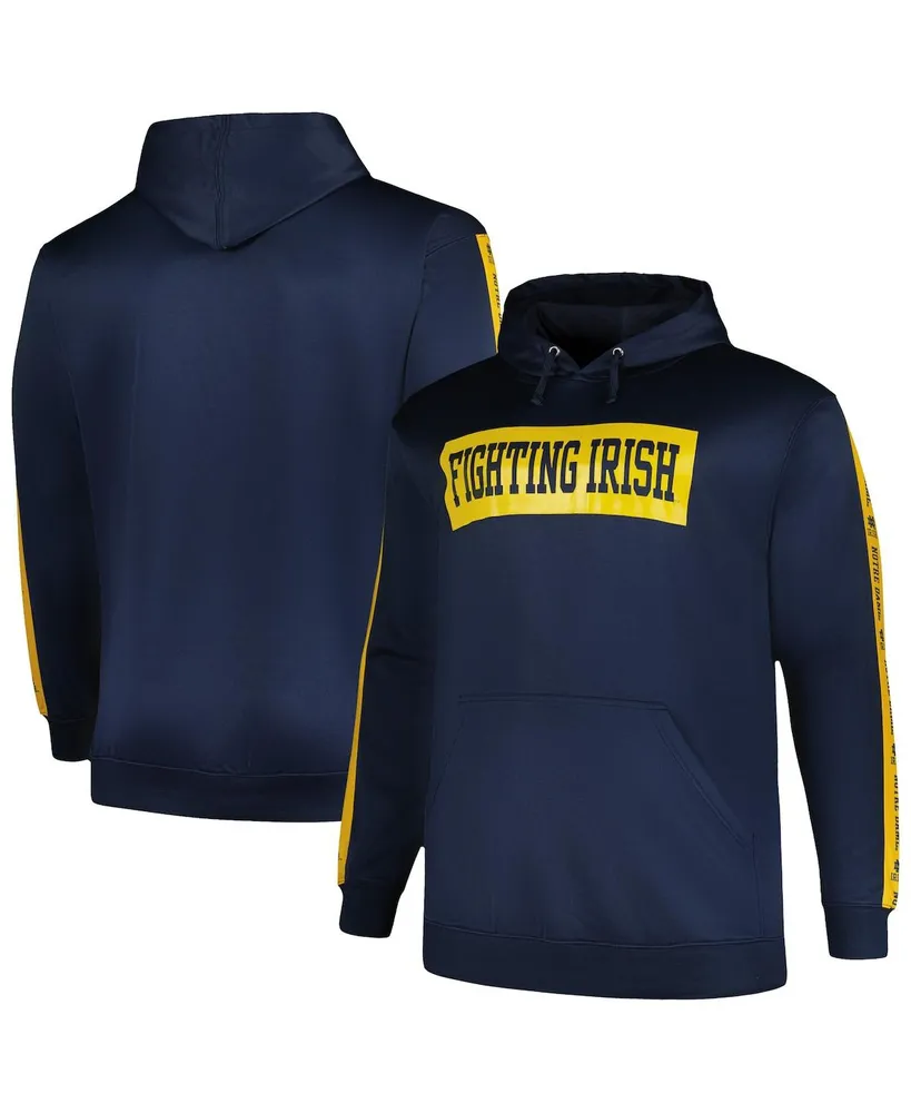 Men's Profile Navy Notre Dame Fighting Irish Big and Tall Fleece Pullover Hoodie