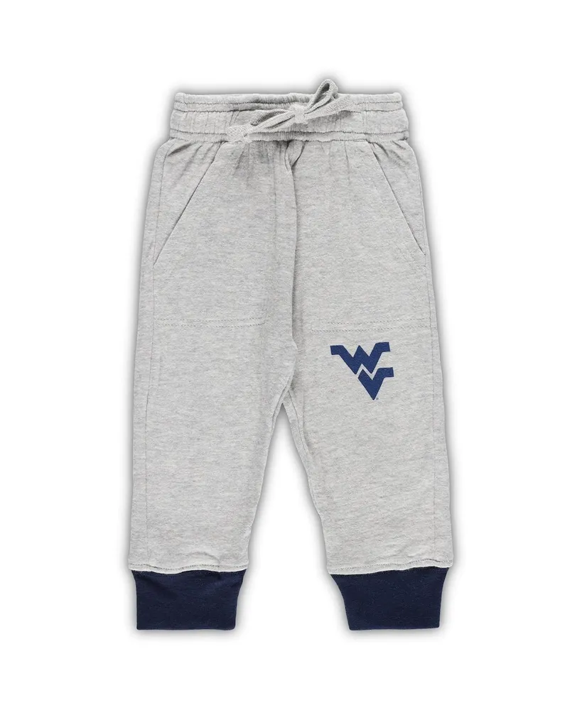 Infant Boys and Girls Wes & Willy Heather Gray West Virginia Mountaineers Jie Jie Long Sleeve Bodysuit and Pants Set