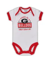 Infant Boys and Girls Champion Red, Heather Gray Georgia Bulldogs I Wanna Be Three-Pack Bodysuit Set