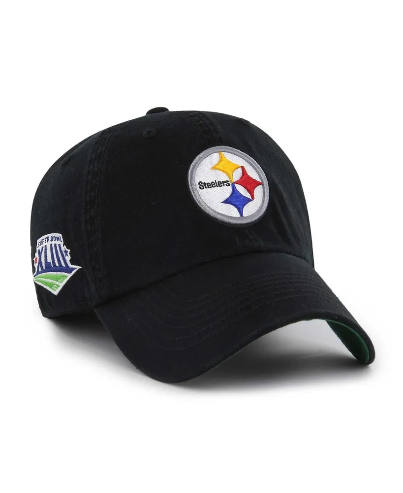 Men's '47 Brand Black Pittsburgh Steelers Sure Shot Franchise Fitted Hat