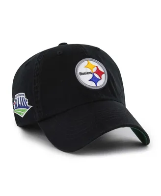 Men's '47 Brand Black Pittsburgh Steelers Sure Shot Franchise Fitted Hat