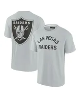 Men's and Women's Fanatics Signature Gray Las Vegas Raiders Super Soft Short Sleeve T-shirt