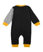 Infant Boys and Girls Black Iowa Hawkeyes Playbook Two-Tone Sleeper