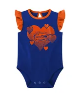 Girls Newborn and Infant Royal, Orange Florida Gators Spread the Love 2-Pack Bodysuit Set