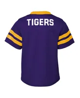 Toddler Boys and Girls Purple Lsu Tigers Two-Piece Red Zone Jersey Pants Set