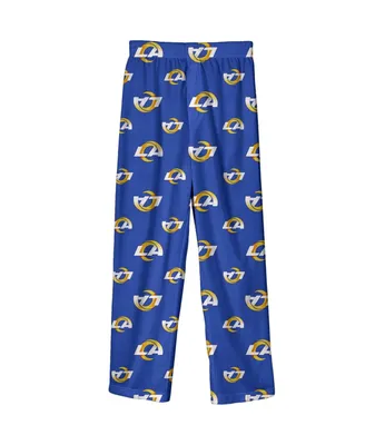 Big Boys Royal Los Angeles Rams Team-Colored Printed Pajama Pants