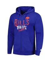 Men's Starter Royal Distressed Buffalo Bills Gridiron Classics Post Season Full-Zip Hoodie