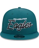 Men's New Era Midnight Green Philadelphia Eagles Main Script 9FIFTY Snapback Hat