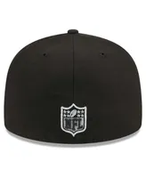 Men's New Era Black Las Vegas Raiders Main Patch 59FIFTY Fitted Hat