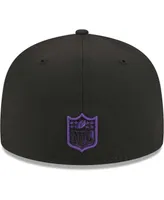 Men's New Era Black Baltimore Ravens Main 59FIFTY Fitted Hat