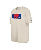 Men's New Era Cream Buffalo Bills Third Down Big and Tall Historic T-shirt