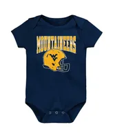 Infant Boys and Girls Navy West Virginia Mountaineers New Horizon Bodysuit