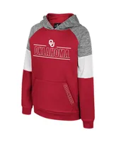 Big Boys Colosseum Crimson Oklahoma Sooners Live Hardcore Raglan Pullover Hoodie