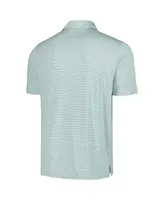 Men's Ahead Green Wgc-Dell Technologies Match Play Airstream Essential Feed Striped Polo Shirt