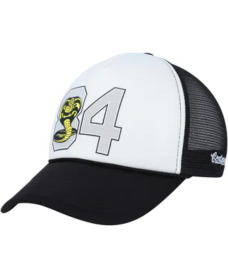 Men's and Women's Contenders Clothing White, Black Cobra Kai 84 Snapback Hat