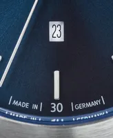 Lilienthal Berlin Unisex Huxley Silver Blue Navy Blue Leather Watch 40mm