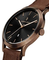 Lilienthal Berlin Men's Huxley Bronze Black Brown Leather Watch 40mm