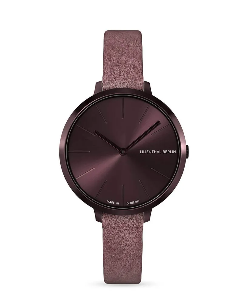 Lilienthal Berlin Women's Rosalux Burgundy Kiss Burgundy Leather Watch 30mm