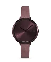 Lilienthal Berlin Women's Rosalux Burgundy Kiss Burgundy Leather Watch 30mm