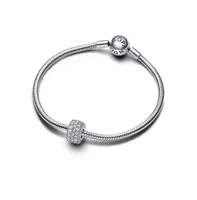 Pandora Cubic Zirconia Pave Triple-Row Charm