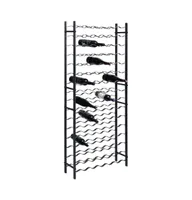 Wine Rack for 96 Bottles Black Iron