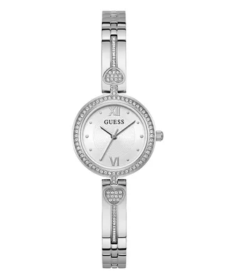 Guess Women's Analog Silver-Tone Stainless Steel Watch 27mm - Silver