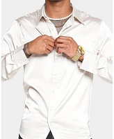 Xxiii Mens Kai Satin Button Up Shirt