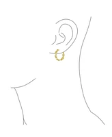 Classic Round Paper Clip Link Open Anchor Puff Mariner Chain Hoop Earrings Women 1.25 Inch