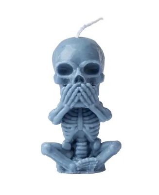 Skull Covering Mouth Creative Candle for Spooky Halloween Decoration