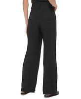 Dkny Women's Top-Stitched Crinkle Trousers