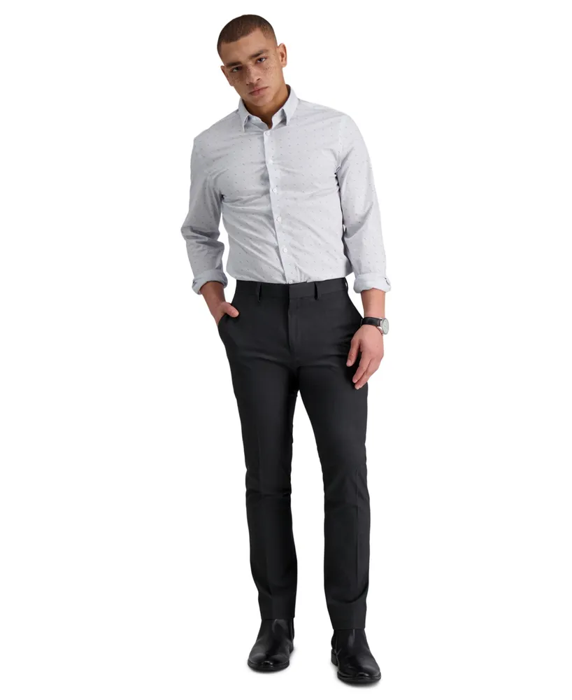 Kenneth Cole Reaction Men's Gabardine Skinny/Extra-Slim Fit Performance Stretch Flat-Front Dress Pants