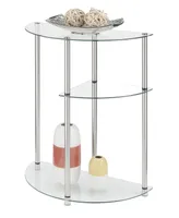 Designs2Go Classic Glass 3 Tier Display Entryway Hall Table