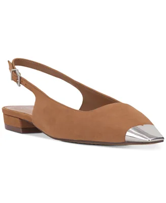 Vince Camuto Sellyn Slingback Capped-Toe Flats