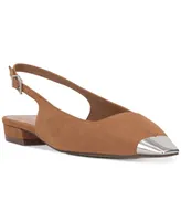 Vince Camuto Sellyn Slingback Capped-Toe Flats