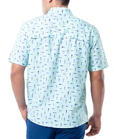 Guy Harvey Men's Short-Sleeve Cationic Hooks Fishing Shirt