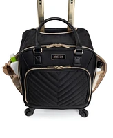 17" Softside Chevron 4-Wheel Spinner Carry-On Underseater