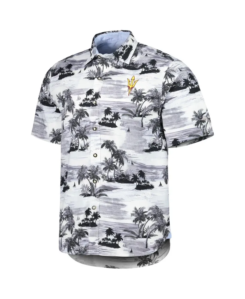 Men's Tommy Bahama Black Arizona State Sun Devils Tropical Horizons Button-Up Shirt
