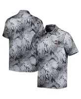 Men's Tommy Bahama Black Ohio State Buckeyes Coast Luminescent Fronds Camp Button-Up Shirt