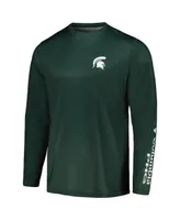 Men's Columbia Green Michigan State Spartans Terminal Shot Omni-Shade Long Sleeve T-shirt