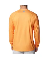 Men's Columbia Tennessee Orange Volunteers Pfg Terminal Tackle Omni-Shade Raglan Long Sleeve T-shirt