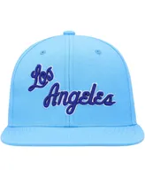 Men's Mitchell & Ness Powder Blue Los Angeles Lakers Hardwood Classics Mvp Team Ground 2.0 Fitted Hat