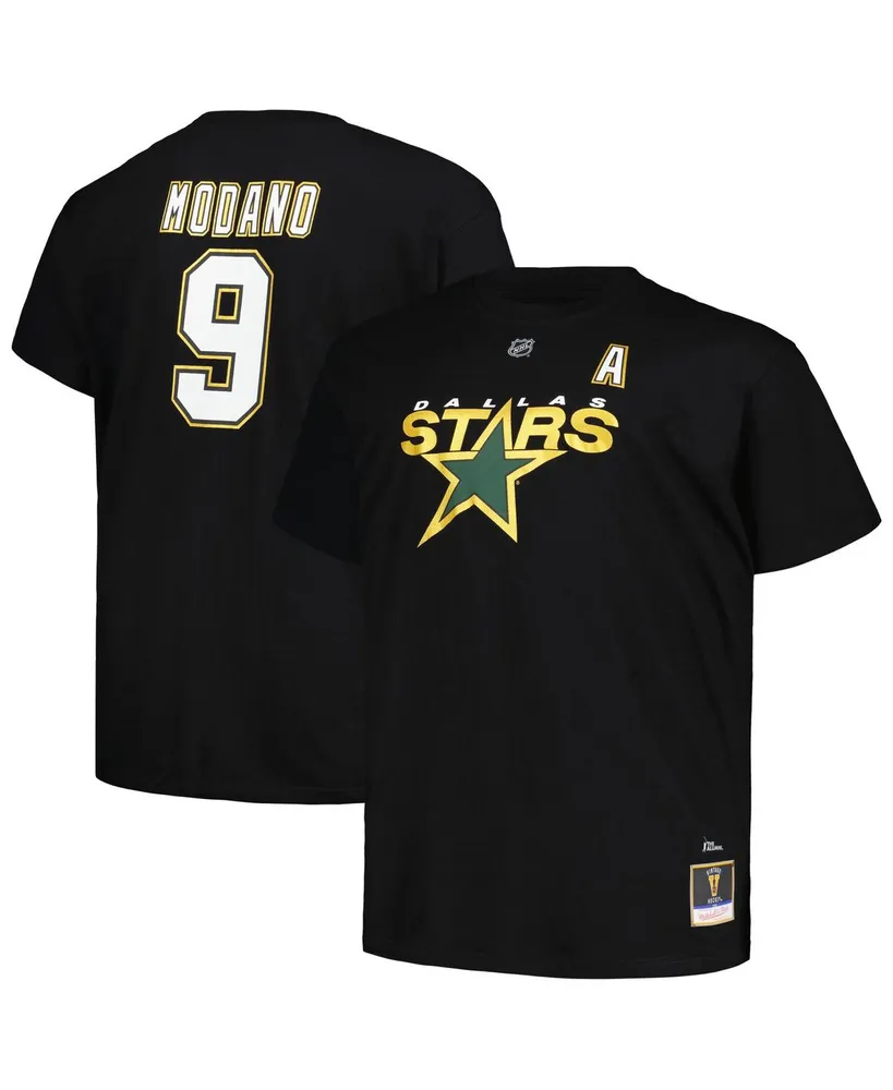 Men's Profile Mike Modano Black Dallas Stars Big and Tall Name Number T-shirt