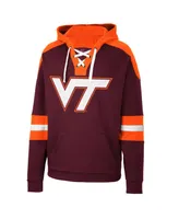 Men's Colosseum Maroon Virginia Tech Hokies Lace-Up 4.0 Pullover Hoodie