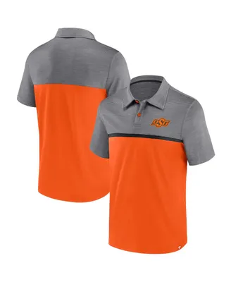 Men's Fanatics Orange, Gray Oklahoma State Cowboys Polo Shirt