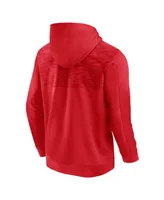 Men's Fanatics Red Wisconsin Badgers Power Index Full-Zip Hoodie