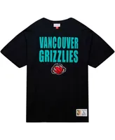 Men's Mitchell & Ness Black Distressed Vancouver Grizzlies Hardwood Classics Legendary Slub T-shirt