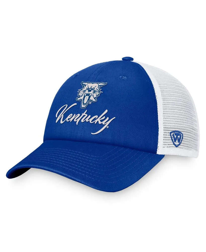 Women's Top of the World Royal, White Kentucky Wildcats Charm Trucker Adjustable Hat