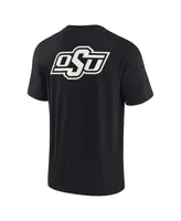 Men's and Women's Fanatics Signature Black Oklahoma State Cowboys Super Soft Short Sleeve T-shirt