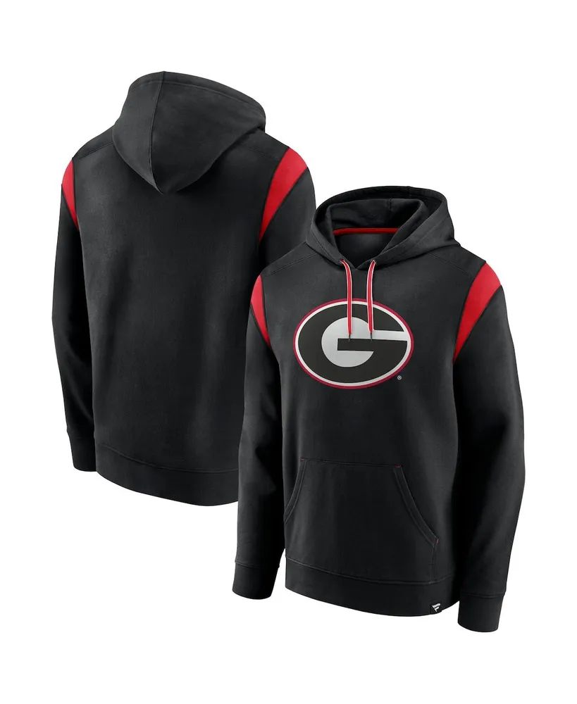 Men's Fanatics Black Georgia Bulldogs Gym Rat Pullover Hoodie