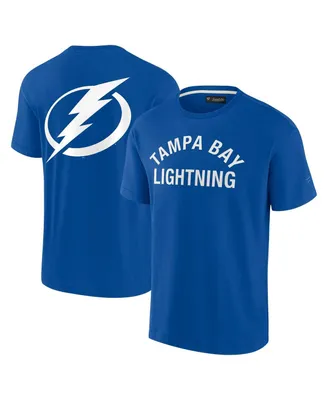 Men's and Women's Fanatics Signature Blue Tampa Bay Lightning Super Soft Short Sleeve T-shirt
